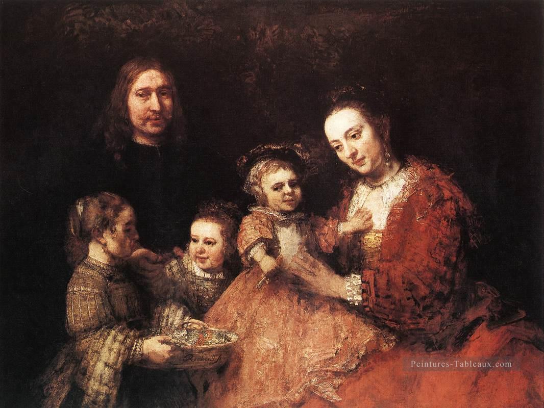 Groupe de famille Rembrandt Peintures à l'huile